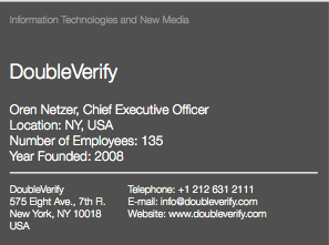 DoubleVerify WEF card